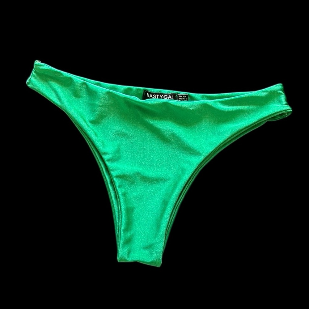 Nasty Gal Emerald Green Cheeky Bikini Bottom 6